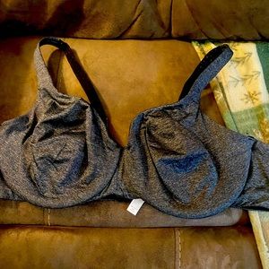 Cacique dark grey underwire bra 44D